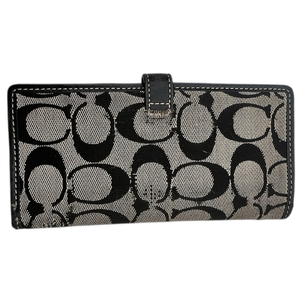 Coach Black and Gray Key & Card Holder with Signature Monogram - Picture 4 of 6